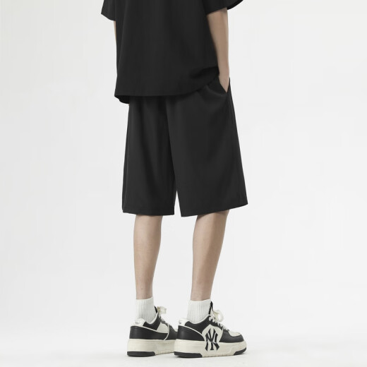 
Foss Phil casual shorts men's summer thin loose breathable quick-drying five-point ice silk out sports straight pants SW-K688 black XL [recommended 140-160Jin [Jin equals 0.5 kg]]