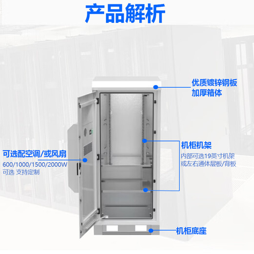 Nannuoxin integrated waterproof communication cabinet base station tower constant temperature air conditioning power supply cabinet comprehensive cabinet equipment cabinet 900 wide 900 deep 2100 high air conditioning 1000W