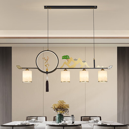 Manzhan Nuevo restaurante chino Chandelier Estilo chino Lámpara de té Zen Bar Lámpara de té Lámpara 2025 NUEVA Lámpara de Zhongshan 9901-4c