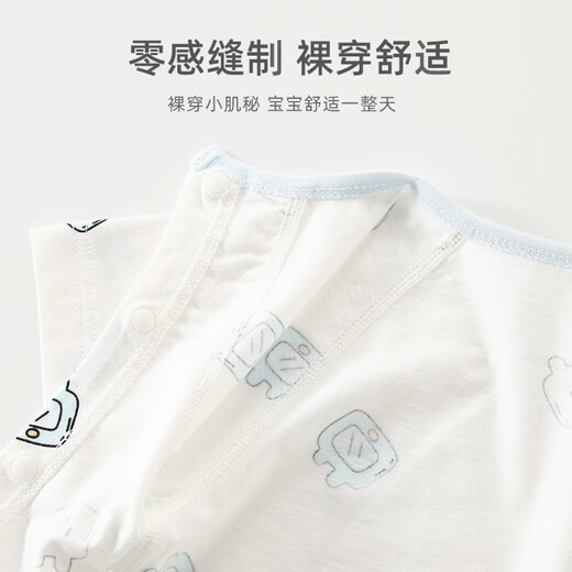 翘脚鸭（Tiptoe Duck） 婴儿衣服新生儿夏季薄款连体衣宝宝睡衣贴身内衣 小兔兔2件 59cm