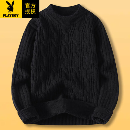 Playboy (Playboy) Halbschildkragenpullover roter Pullover Herren Zodiac Year Herbst und Winter Twist Dicker Pullover Herren-Trendy Lazy Style Sweater 10721/YHL-9230 Red L