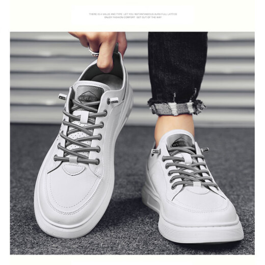 
Playboy official website, the official website of the official website of the official website of the men's shoes, spring and summer soft-soled shoes, men's genuine leather casual shoes, fashionable white shoes, non-slip and transparent Playboy 1105 khaki 39