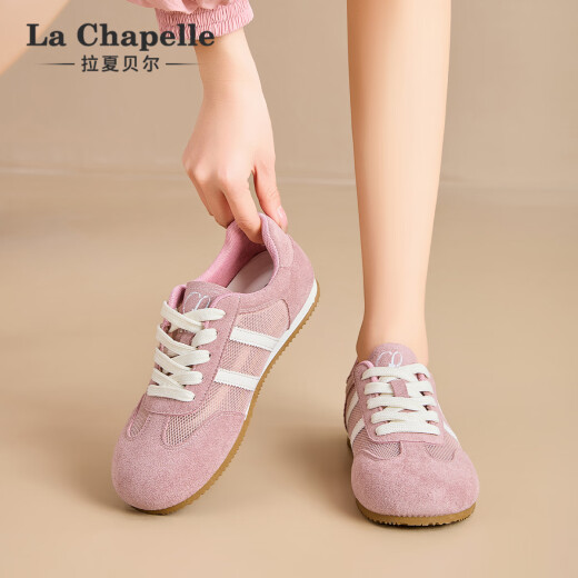 LA CHAPELLE SAPOS DE MUJERES 25 AÑOS Nuevos zapatos para mujeres Mesh Saquetas transpirables zapatos Versátiles Versátiles de entrenamiento Shoes sin pies malolientes zapatos de mujer livianos Pink xxe6628-2 38