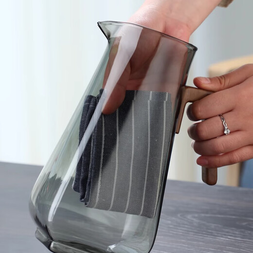 Xuanye glass set household high temperature resistant tea cup tea set cold water cold kettle set with tray drinking water hospitality cup set water cup + cold kettle + cup holder + tray