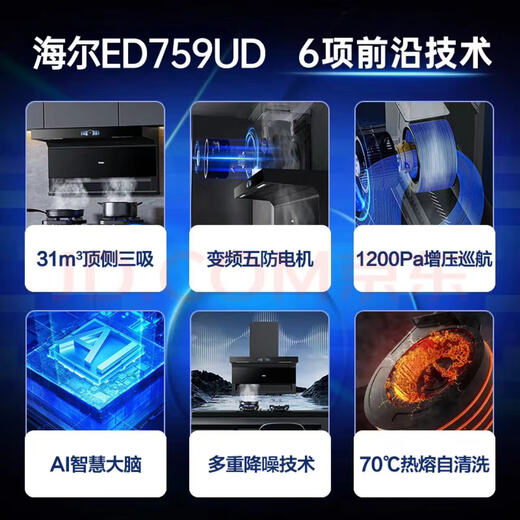 Haier Range Hood Haushalt Große Saughaube, obere Seite Doppelsaug Triple Saug Selbstverschluss Range Kapuze 31 Kubikwürfel hoher Luftvolumenwellenschalter zum Einschalten und Ausschalten von Rauchherd für neue Subvention