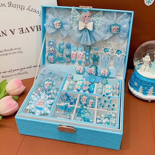 
Bei Chuzhong Girls' birthday gift Princess Ai Ai peripheral gift box children's toys 3-4-6 years old 5-7-10 years old play house. Snow Princess Blue [141 pieces set] Gift bag 1278 14 years old 9 daughter gives children gifts