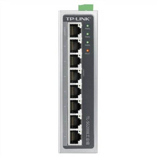 TPLINK交换机 8口千兆WEB网管导轨和壁挂安装 TL-P12200A 电源适配器12V2A