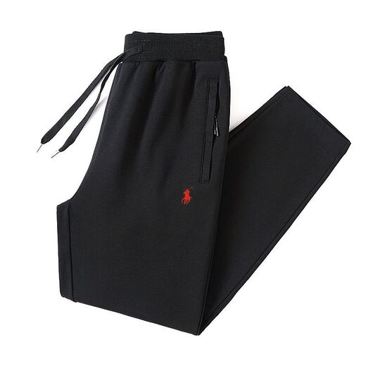 POLO SPORT American Ralph Lauren 2025 spring new style horse logo embroidered pure cotton loose casual pants large size legged trousers black/straight 3XL