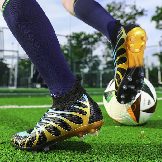 Zapatos de fútbol para niños y niñas Concurso de entrenamiento zapatos negros-zhuo 698 36