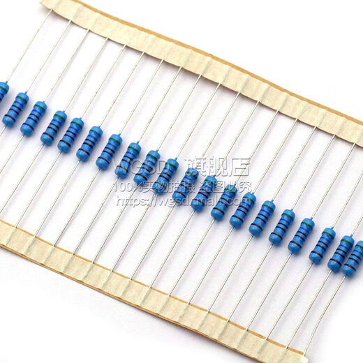Dafuri metal film resistor 1/2W 1% five-color ring resistor 56 ohms 62 ohms 68 ohms 75 ohms 82 ohms 910 ohms 120 ohms 1% (50 pcs)