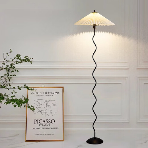 La lampe de piste XMSJ salon canapé chambre à coucher lampe de chevet de lit d'atmosphère lampe nordique palissée décorative verticale lampe lumineuse source 1396-noir 12w-trois couleurs