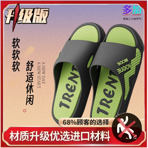 
[Summer] Thick-soled, anti-odorable and fashionable bathroom, anti-slip, home couple stepping on shit, men's sandals, internet celebrity, 44 tables, Q./673 Nie Hei*soaked in water style 38-39./only one size smaller* Collection