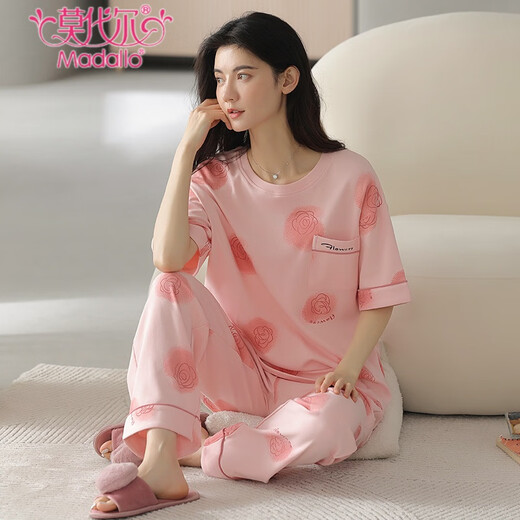 Pijama modal para mujeres en verano Nuevos pantalones de manga corta de algodón puro