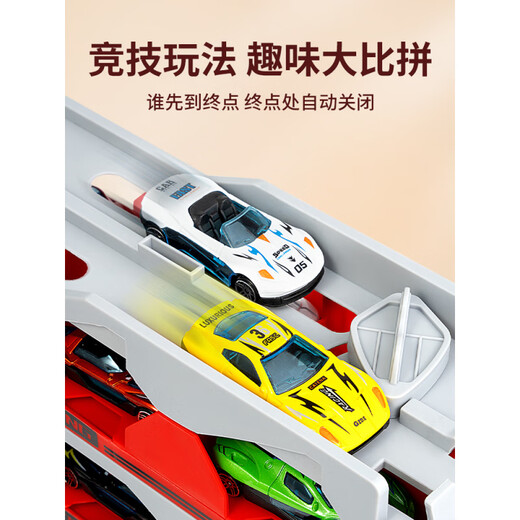 UOSO Children's Birthday Gift Alloy Engineering Vehicle Transformation Large Truck Track Ejection Car 6 Boys Toy 3 Years Old Large Size Transformation Ejection Large Truck 8 Alloy Cars