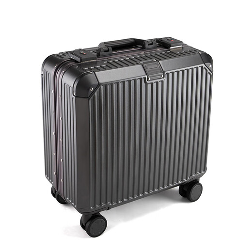 Walker Shop Light Luxury Brand Luggage 2025 New Small Boarding Suitcase Trolley Case 18-inch Lightweight Aluminum Frame Travel Case Temperament Gray 18-inch