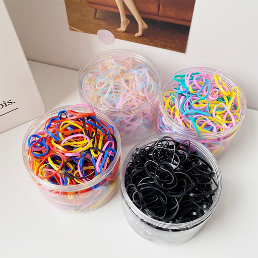 Hesiyu bag contains about 100 pieces. Disposable hair rope headband for women. High elastic hair tie rubber band. Hair rope hair tie. Disposable, random about 100 pieces.