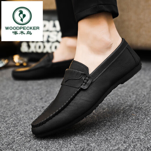 Woodpecker printemps respirant des chaussures pour hommes résistantes à l'usure antidérapante 2025 Nouveaux chaussures de bonnet paresseuses pour hommes.