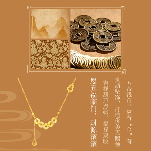 GLTEN Five Emperors Money Silver Necklace for Women 2025 New Pendant Birthday Gift Clavicle Chain Confession Commemoration for Girlfriend and Wife Crushed Ice Five Emperors Money Necklace + Certificate