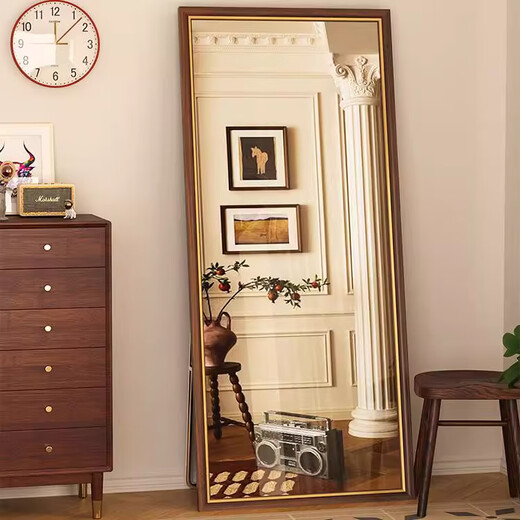 
Xiaojiangcai dressing mirror floor-to-ceiling mirror fitting European full-length mirror retro home floor wall-mounted household mirror 40*150 Hu Tao