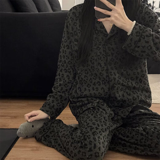 Hualin Mode Frauenpyjamas Frühlings- und Herbst-Spitzen-Langarm-Heimkleidung Zwei-teiliger Set E6621 175 L [95-110jin [Jin gleich 0,5 kg]]]