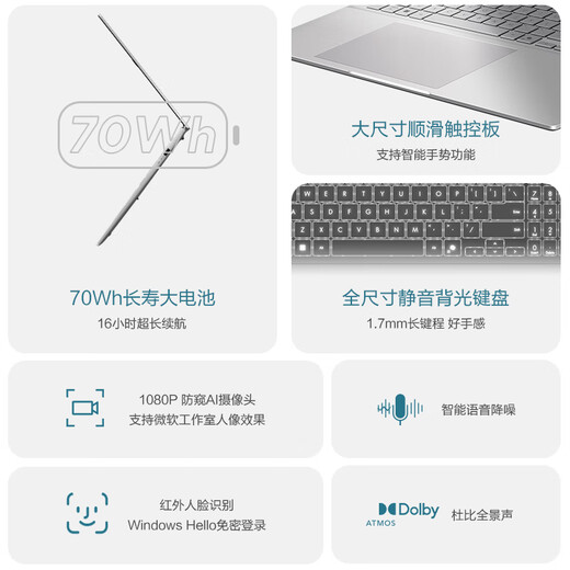 ASUS Intrepid Pro16 Core Edition 2025 National Subsidy 20% Second Generation Ultra5 2.5K High-Brush High-Performance AI Thin and Light Laptop (225H 32G 1T)