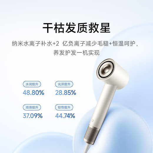 Mijia high-speed water ion hair dryer Xiaomi home constant temperature hair dryer negative ion quick drying and maintenance send girlfriend birthday gift national subsidy Iceland Blue