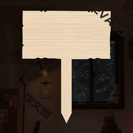 Solid wood blank hanging tag, handwritten painting and engraving, small wooden sign, custom-made carved wooden door sign, billboard, 28X14CM single-sided customization