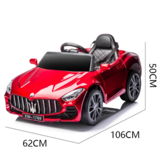 Cool Infant Children's Electric Car Four-Wheel Car Can Sit People Remote Control Baby Toy Car Stroller Driving One-Year-Old Gift Pearlescent Red Dual Drive + 12V Large Battery + Bluetooth