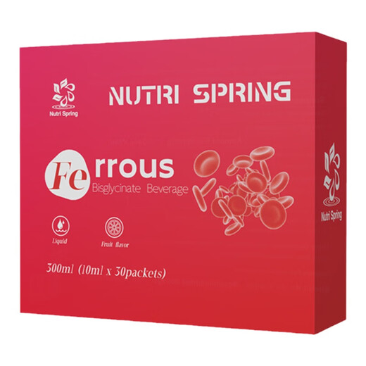 Nutri Spring New Kangquan Hongqi Boire 30 sacs de Qi et réapprovisionnement du sang pour les femmes enceintes, régénération en fer et réapprovisionnement sanguin pour les enfants atteints d'anémie, liquide oral pour les femmes