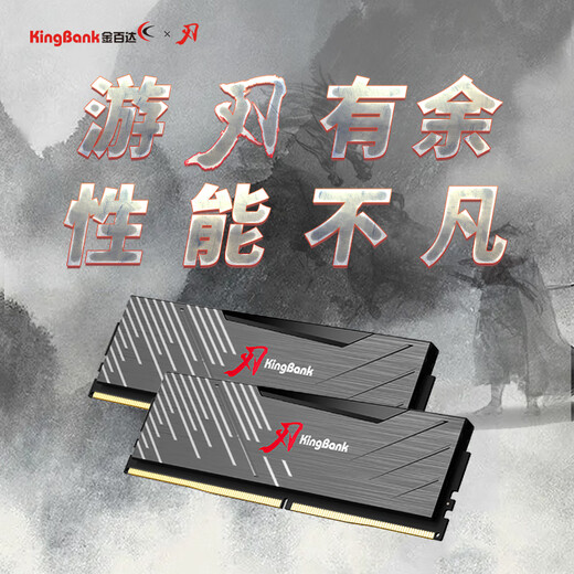 KINGBANK DDR5 Memory Silver Blade/Black Blade/Star Blade 6000/6400/6800 Desktop Memory Game Esports Vest Strip Deepseek Hardware Black Blade 16G*2 6000 Set Hynix M Generation C30