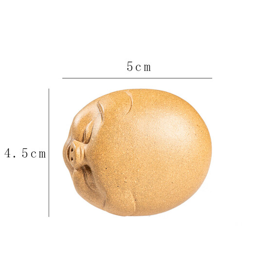 Tea Pet Purple Clay Can Raise Little Lucky Pig Decoration Zodiac Pig Sculpture Handle Tea Tray Home Decoration Tea Play Tea Gift High-end Purple