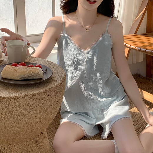 S.Sofea en dentelle Sous-pyjamas Sweet Bow Shorts Home Clothing Set Set DW-967 # Pink [PAD PORTON ROVOBLE] M [80-100JIN [Jin est égal à 0,5 kg]]]