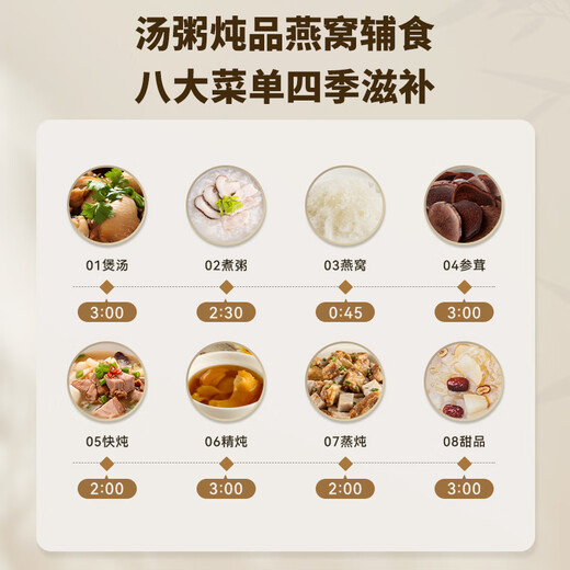 TONZE electric stew pot, water-proof stew pot, electric stew pot, soup pot, soup pot, porridge pot, bird's nest health pot, stainless steel water-proof stew pot, government subsidy GSD-253GD 2.5L