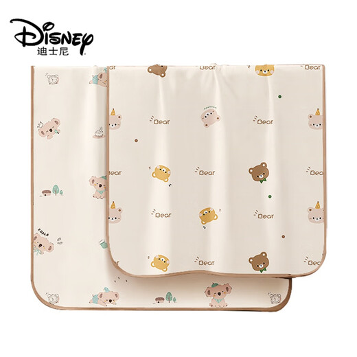 迪士尼（Disney）隔尿垫婴儿童防水透气可水洗大尺寸宝宝a类床单尿布姨妈月经床垫 2条装【蜜罐萌熊+慵懒考拉】-7 50x70cm