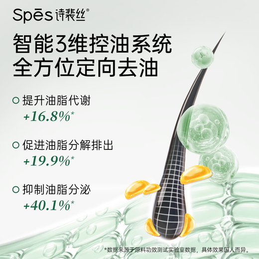 Spes诗裴丝控油蓬松洗发水 水杨酸清爽去油男/女士洗发露/液
