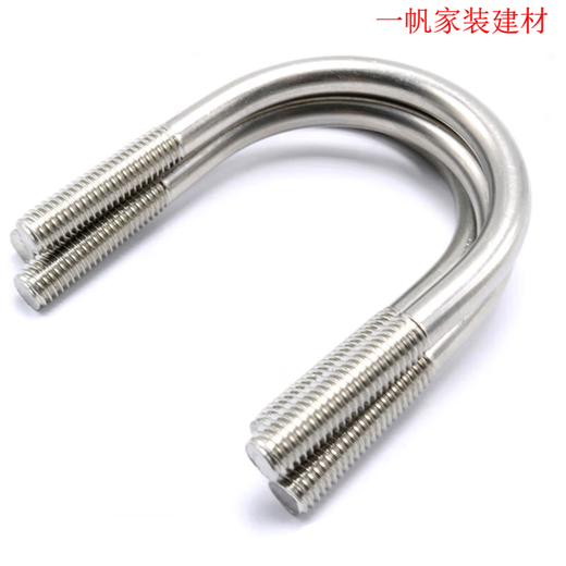 文枝正宗304不锈钢U型螺栓 U形螺丝 U型管卡管夹 抱箍 M6M8M10M12 M16X1591套(送螺母)