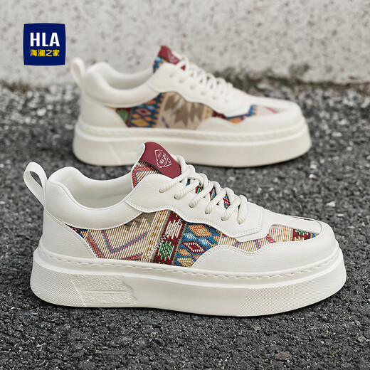 Hailan Home Hla Herrenschuhe, Höhenverbesserte weiße Schuhe, dicke Schuhe für Männer, vielseitige Freizeitschuhe, Herren e208 White 42
