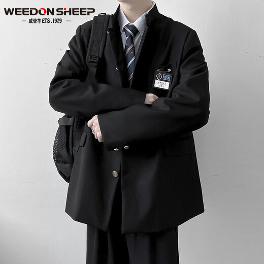 威登羊（WEEDON SHEEP）DK制服一套装热血高校校服中山装小西服男女学院风百搭jk班服外套 外套+衬衫+西裤【三件套 XL
