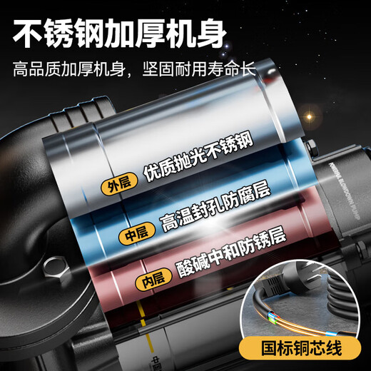 Насос для сточных вод Wanhe, режущий тип с лезвием, септический насос, биогазовая суспензия, сточные воды, бытовой септик, насос высокой мощности в сельской местности, 400 Вт, 1-дюймовый канализационный насос, труба 5 метров + линия 5 метров