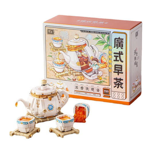 Loz广式蛋糕点心装饰拼装积木奶黄包美食摆件玩具生日礼物 1391美食拼盘