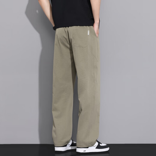 Chen Tang Hosen Herren Sommereis Seiden losen lässigen Hosen Männer lässige Hosen Männer Straight Hosen atmungsaktuelle große Hosen Arbeit Hosen CJ6636 Militärgrün 3xl