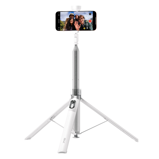 Seajic bodenhörigem Selfie-Stick Stativ Mobiltelefon mit bodenhöflicher Halterung Teleskope Reise Anti-Shake-Selfie-Artefakt 360 rotierende automatische Pop-up-Multifunktion Live Tragable Shooting White