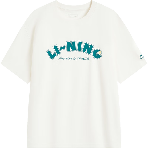 李宁（lining）【劲浪体育】男子运动灵感冰感舒适吸湿排汗短袖文化衫AHSV683-1 图色 2XL