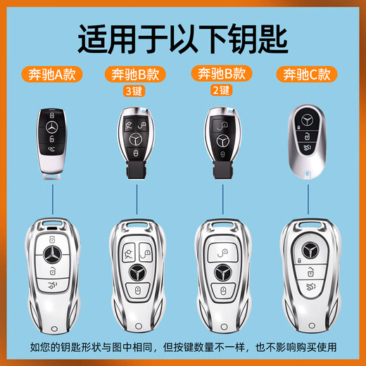 霞想奔驰钥匙套C260L车E300L壳GLC扣A200L包C200男GLA女GLB220汽车GLE