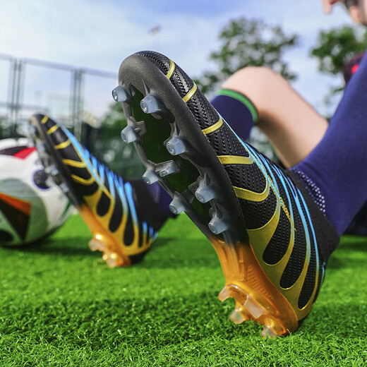 Zapatos de fútbol para niños y niñas Concurso de entrenamiento zapatos negros-zhuo 698 36