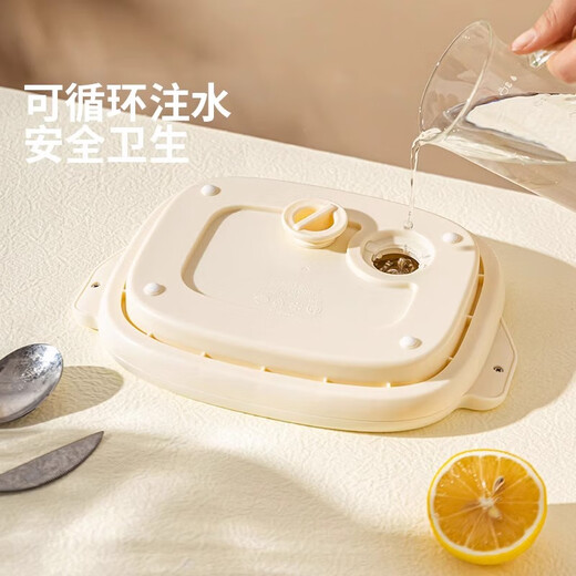 元知德国炒酸奶机家用免插电小型儿童迷你自制冰淇淋机冰盘炒冰机 【食品级304不锈钢】紫色