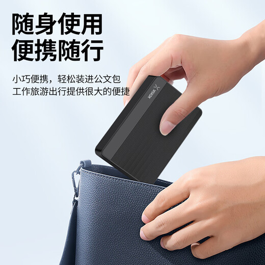 Kleine Festplatte (XDISK), mobile Festplatte, 1 TB, Dual-Disk-Backup, USB 3.0, 2,5 Zoll, externer externer Speicher, Datenfoto, Hochgeschwindigkeitsübertragung, stoßfest, X11 Dual-Disk, mattschwarz, Festplattenpaket, 1 TB