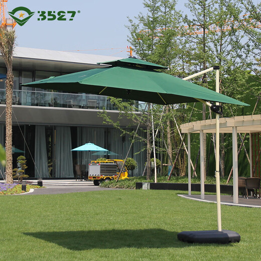 3527 Regenschirm Außenscreen Villa Villa Römische Regenschirm Courtyard Terrasse Stall 3*3m/Weinrot