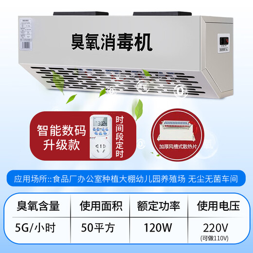 Oxygen excellent wall-mounted ozone generator disinfection machine for farm food factory garbage room air sterilization and disinfection wall-mounted 220V5g time period intelligent timing