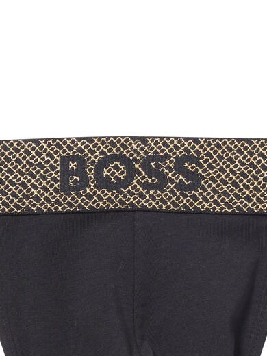 BOSS Men's Sexy Thongs 2-Pack Comfortable and Breathable Black Crow Medium